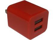 Xfactor TWALLXF2ADUALRD Red Power Cube 2.1 Amp 1 Amp Dual USB Ports