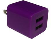 Xfactor TWALLXF2ADUALPU Purple Power Cube 2.1 Amp 1 Amp Dual USB Ports