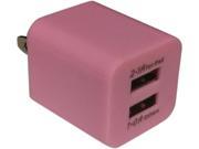 Xfactor TWALLXF2ADUALPK Pink Power Cube 2.1 Amp 1 Amp Dual USB Ports