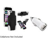 UPC 889231496727 product image for Insten Black / White T-Stand Case Cover + White Car Charger Adapter for Apple iP | upcitemdb.com