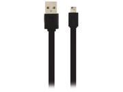Wireless Xcessories Group SYNCMICROFLAT1ABK Black Micro USB Sync and Charge Cable Flat Silicone Cable