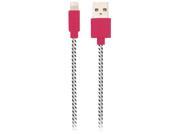 Wireless Xcessories Group CO7249U Black White Pink End Scene MFI Apple Lightning Cable