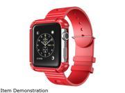 i Blason Red Apple Watch 42 mm Rugged Protective Case with Wristband AppleWatch 42 Rugged Red