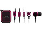 Sentry Pink 3.5mm Talk Buds Metal Earbuds with Mic HM353