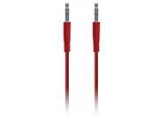 DigiPower IE AUX RD Red Flat Colored 3.5mm Aux Cable