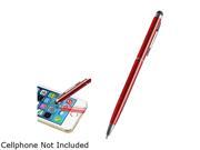 Insten Red 2 in 1 Capacitive Touch Screen Stylus Ballpoint Pen 2029337