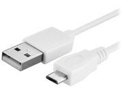 Insten 1667979 White 1 x 10ft Micro USB 2 in 1 Cable