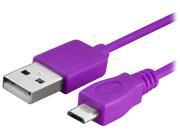 Insten 1667980 Purple 1 x 10ft Micro USB 2 in 1 Cable