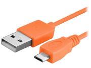 Insten 1667982 Orange 1 x 10ft Micro USB 2 in 1 Cable