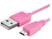 Insten 1667983 Pink 1 x 10ft Micro USB 2 in 1 Cable