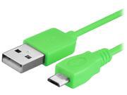 Insten 1667984 Green 1 x 10ft Micro USB 2 in 1 Cable