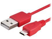 Insten 1667986 Red 1 x 10ft Micro USB 2 in 1 Cable