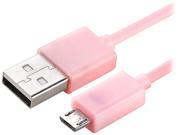 Insten 1668069 Pink 3ft Micro USB 2 in 1 Cable