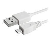 Insten 1668070 White 3ft Micro USB 2 in 1 Cable