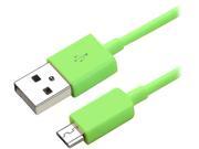 Insten 1668071 Green 3ft Micro USB 2 in 1 Cable