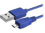 Insten 1668072 Blue 3ft Micro USB 2 in 1 Cable
