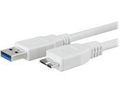 Insten 1830386 White USB 3.0 Type A Male to Micro Type B Male Charging Data Cable