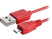Insten 1856740 Red Micro USB [2 in 1] Cable For Samsung Galaxy Tab 4 7.0 8.0 10.1