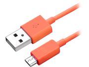 Insten 1856735 Orange Micro USB [2 in 1] Cable For Samsung Galaxy Tab 4 7.0 8.0 10.1