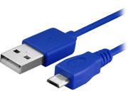 Insten 1856730 Blue Micro USB [2 in 1] Cable For Samsung Galaxy Tab 4 7.0 8.0 10.1