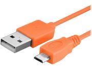 Insten 1856727 Orange Micro USB [2 in 1] Cable For Samsung Galaxy Tab 4 7.0 8.0 10.1
