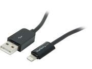StarTech USBLT30CMB Black Apple 8 pin Lightning Connector to USB Cable