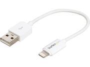 StarTech USBLT15CMW White Apple 8 pin Lightning Connector to USB Cable for iPhone iPod iPad