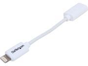 StarTech USBUBLTW White Lightning to Micro USB 2.0 Dongle iPhone iPod iPad
