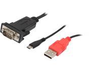 StarTech ICUSBANDR232 Black Micro USB to RS232 DB9 Serial Adapter Cable