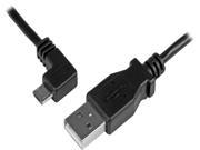 StarTech USBAUB2MLA Black Micro USB Charge and Sync Cable M M Left Angle Micro USB 24 AWG