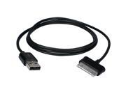 QVS Black USB Sync & Charger Cable for Samsung Galaxy Tab/Note Tablet AST-3M