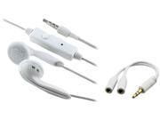 Insten White Wired Headset Speakers