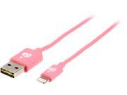 IOGEAR GRUL01 PK Pink Reversible USB to Lightning Color Cable 3.3ft 1m