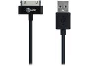 AT T SC01 30 Black Charge Sync Cable 30 Pin