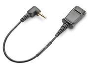 PLANTRONICS 61866 01 Gray Quick Disconnect to 2.5mm Cable Adapter