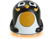 GOgroove Portable Penguin Speaker Night Light Lamp with Blue LED Base Passive Woofer 3.5mm AUX Cable Works with Smartphones MP3 Players Tablets More