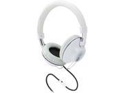 Accessory Power White with Black Accent Standard 3.5mm stereo AudioLUX OE Stereo Headphones with Noise Isolating Over Ear Design Enhanced Bass Handsfree Mic