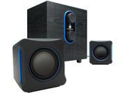 GOgroove Black with Blue Accents SonaVERSE LBr USB Powered 2.1 Computer Speakers GGSVLBR100GYUS