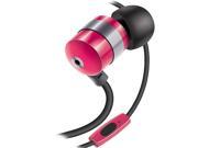 GOgroove audiOHM HF Ergonomic Earbuds with HandsFree Microphone Deep Bass Royal Red
