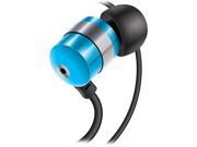 GOgroove AudiOHM Earbuds Earphones with Deep Bass and Interchangeable Noise Isolating Ergonomic Ear Gels Blue