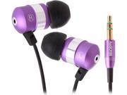 GOgroove AudiOHM Earbuds In Ear Headphones with Deep Bass and Interchangeable Noise Isolating Ergonomic Ear Gels Purple