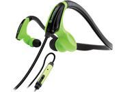 GOgroove AudiOHM CFT Fitness Headphones with In Line Microphone and Flexible Neckband Green