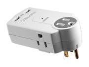 Aluratek AUCS05F White Mini Surge Dual USB Charging Station Aluratek AUCS05F White Mini Surge Dual USB Charging Station