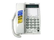 Panasonic KX TS208W 2 Line Integrated Telephone System 16 Digit LCD with Clock and Hearing Aid Compatibility HAC