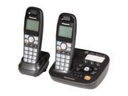 Panasonic KX TG6592T 1.9 GHz Digital DECT 6.0 2X Handsets Cordless Phones Integrated Answering Machine