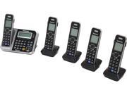 Panasonic KX TG7875S 1.9 GHz DECT 6.0 5X Handsets Bluetooth Cordless Phone with Integrated Answering Machine and 5 Handsets