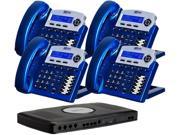 XBlue Networks XB2022 04 VB Small Office Digital Phone System Bundle with 4 Phones
