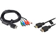 INSTEN Premium High Resolution Component AV Cable HDMI Cable 2M 6 Feet for Playstation 3 Playstation 2