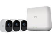 NETGEAR Arlo Pro Security System 3 Rechargeable Wire Free HD Night Vision Indoor Outdoor Security Camera with Audio and Siren VMS4330 100NAS