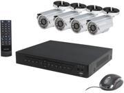 LaView LV-KDV0804B6S Complete 8 Channel Security DVR System Easy DIY Four 600TVL Infrared Surveillance Cameras (No HDD)